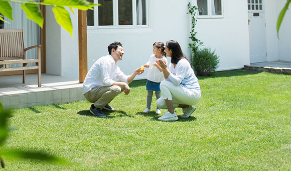 人工芝での雑草対策のイメージ